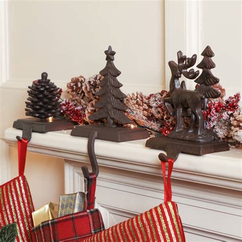 Christmas Stocking Holder Metal Fireplace Stocking Hangers 